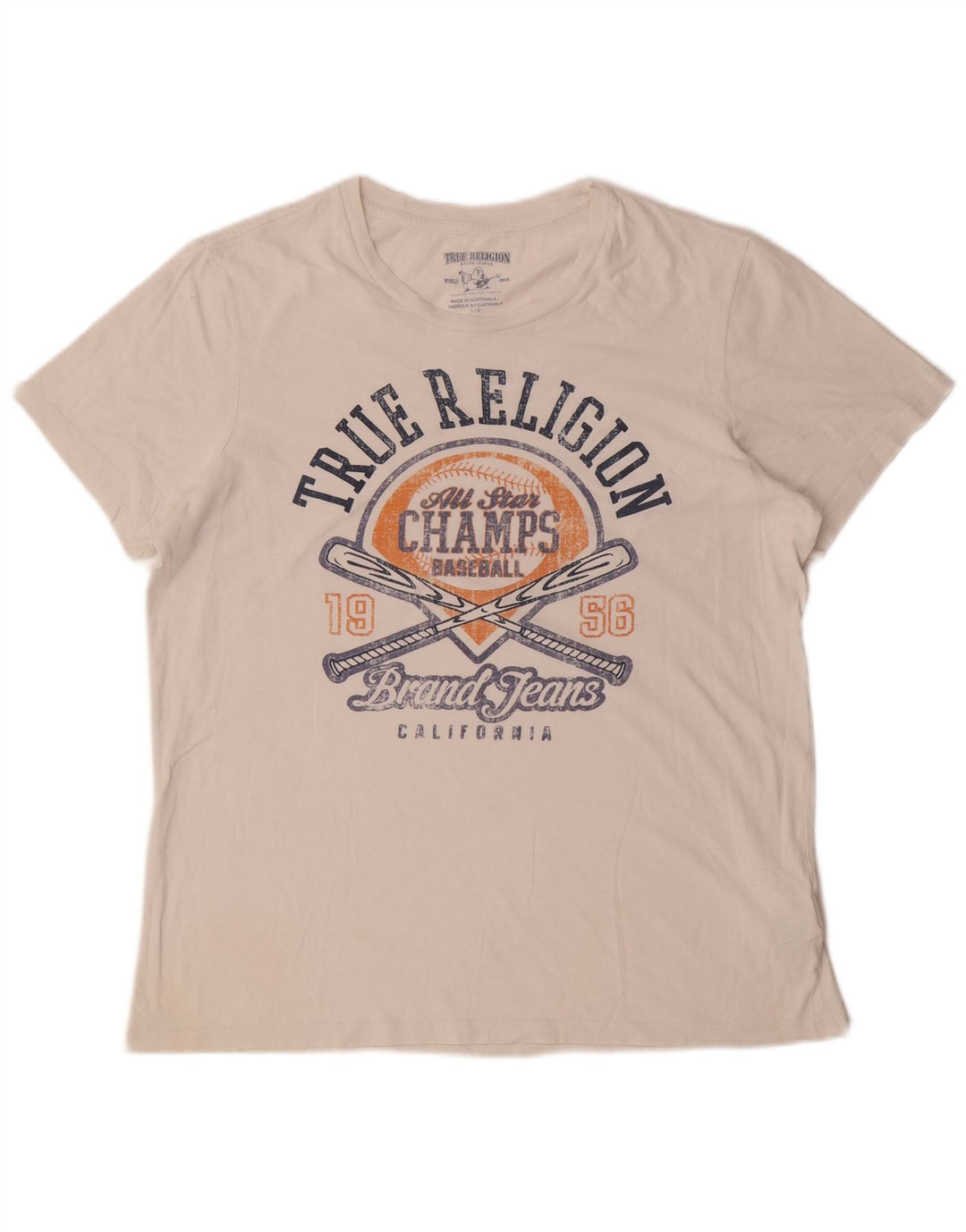 True Religion T-Shirt graphique pour hommes, grand coton blanc