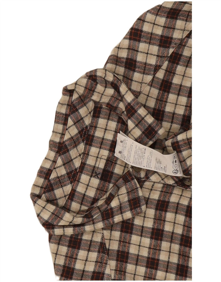 Montura Chemise en flanelle pour homme en coton à carreaux marron