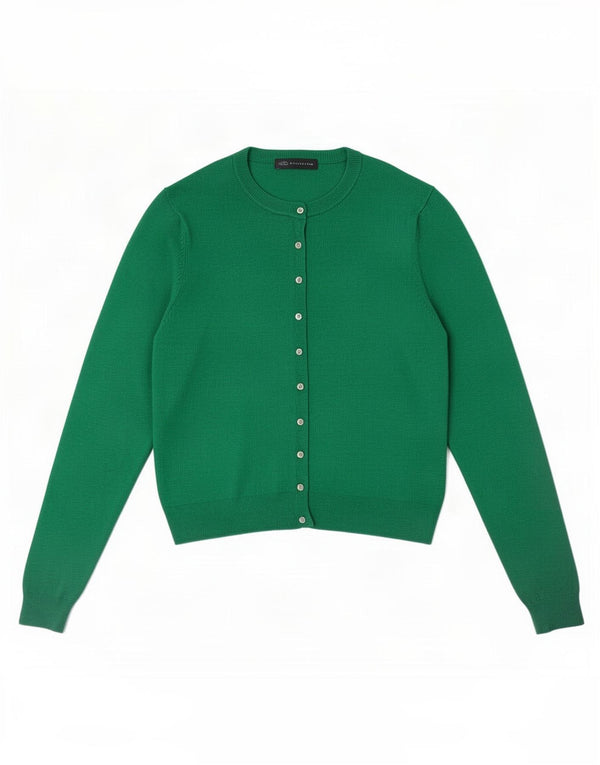 Marks & Spencer Pull Cardigan Femme UK 14 Large Vert Viscose