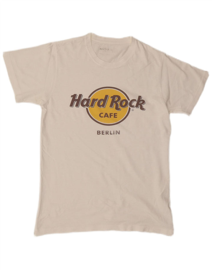 Hard Rock Cafe Hommes Berlin Graphique T-Shirt Haut Petit Blanc