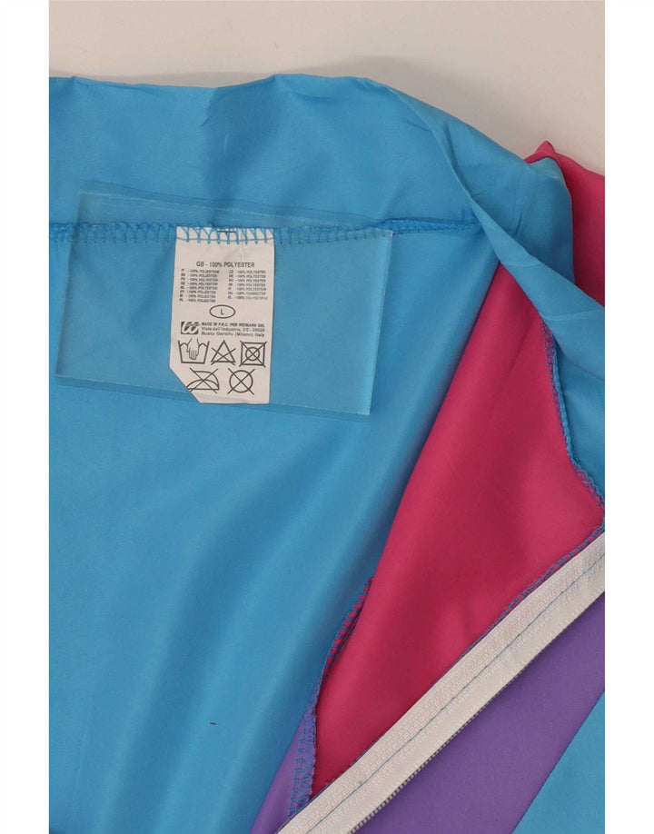 Vintage Survêtement complet pour homme Large Bleu Colorblock Polyester