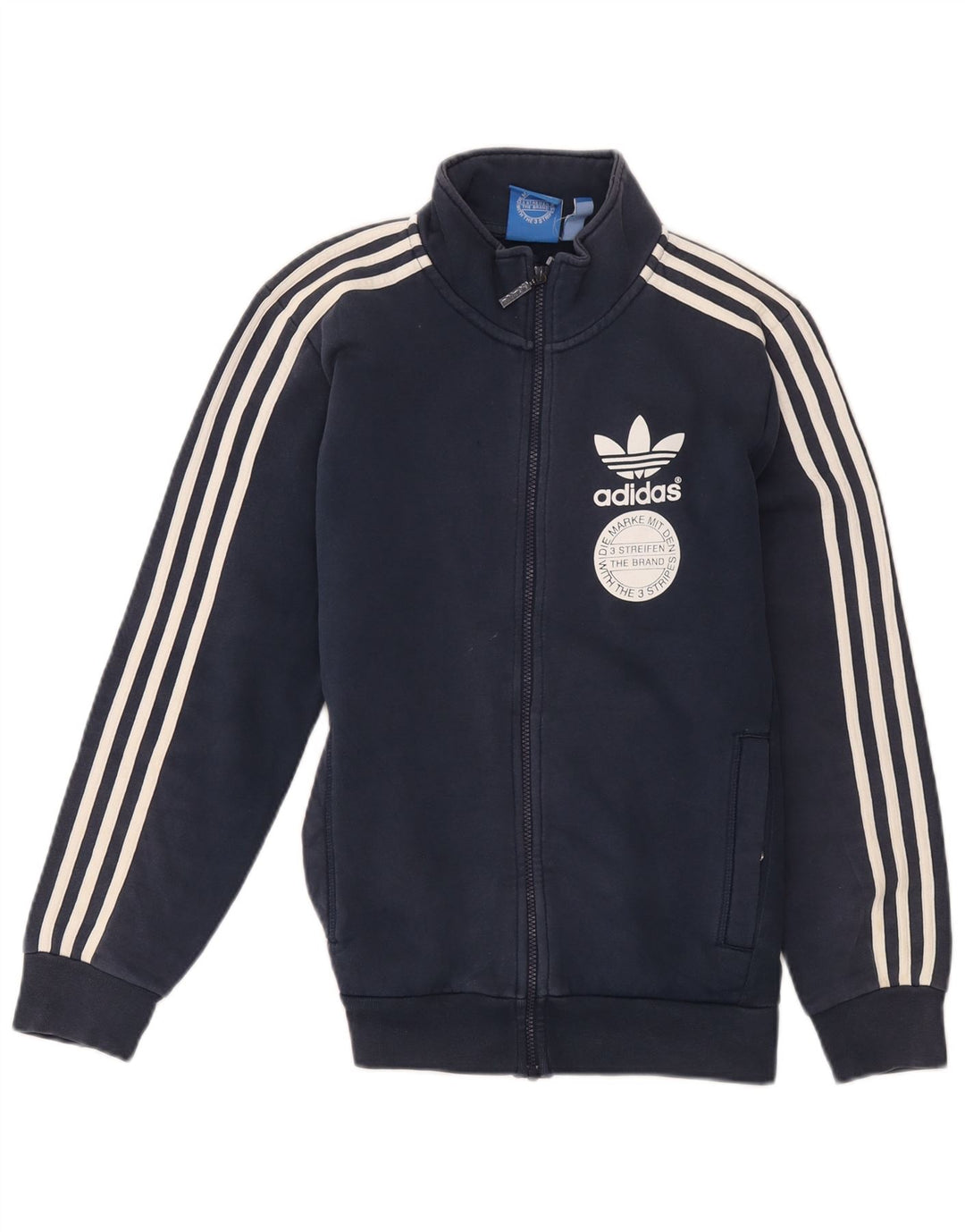 Adidas Veste de survêtement graphique pour homme Petit coton bleu marine