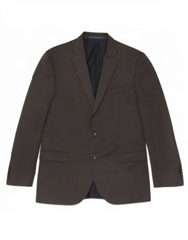 Marks & Spencer Veste blazer à 2 boutons pour homme UK 42 Large Gris Polyester