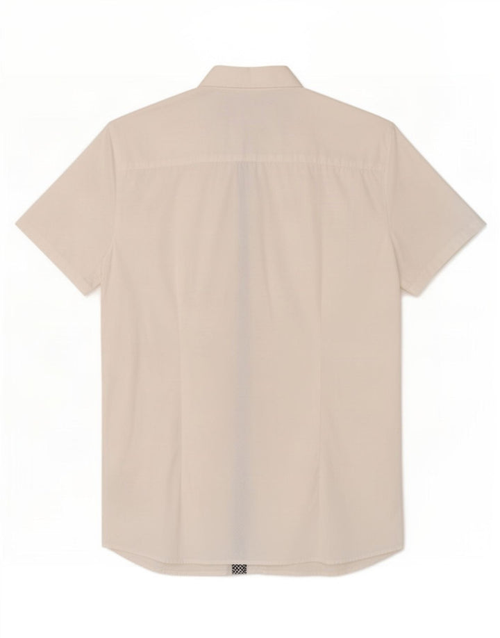 Armani Junior Chemise à Manches Courtes Garçon 15-16 ans Blanc Coton
