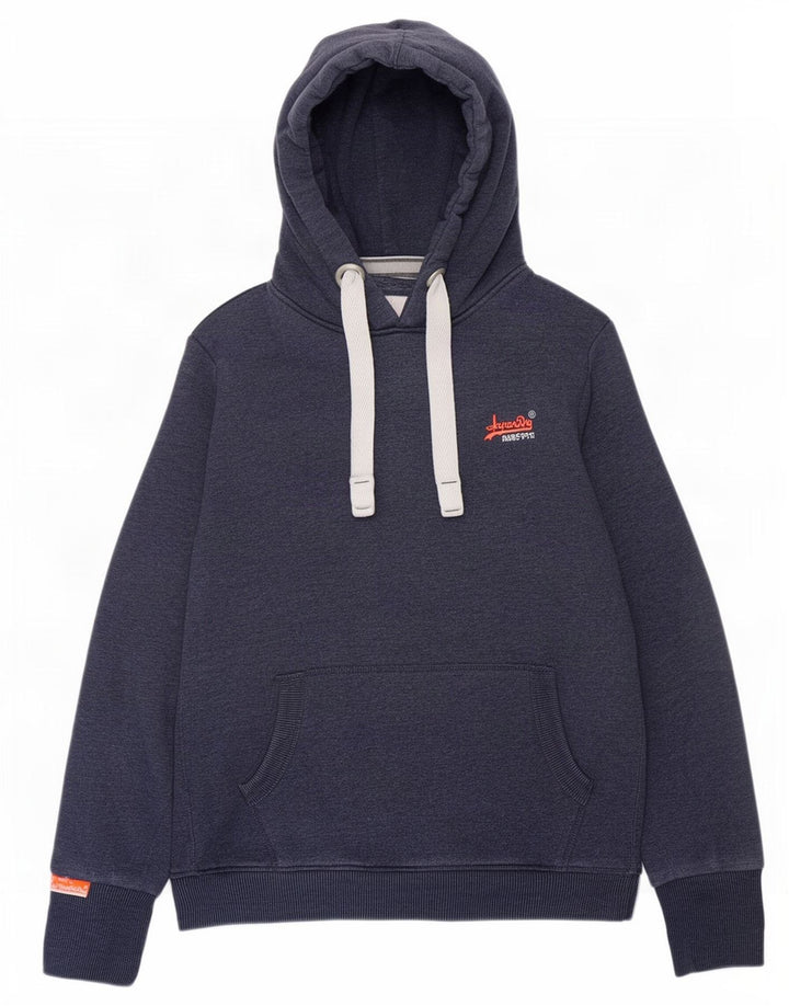 Superdry Pull à capuche en coton bleu marine moyen pour homme