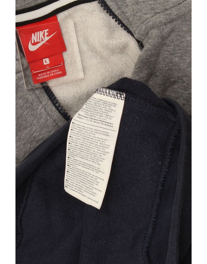 NIKE Pull à capuche zippé graphique pour hommes, grand color block multicolore