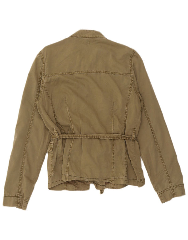 Oasis Veste utilitaire pour femme UK 14 Coton kaki moyen