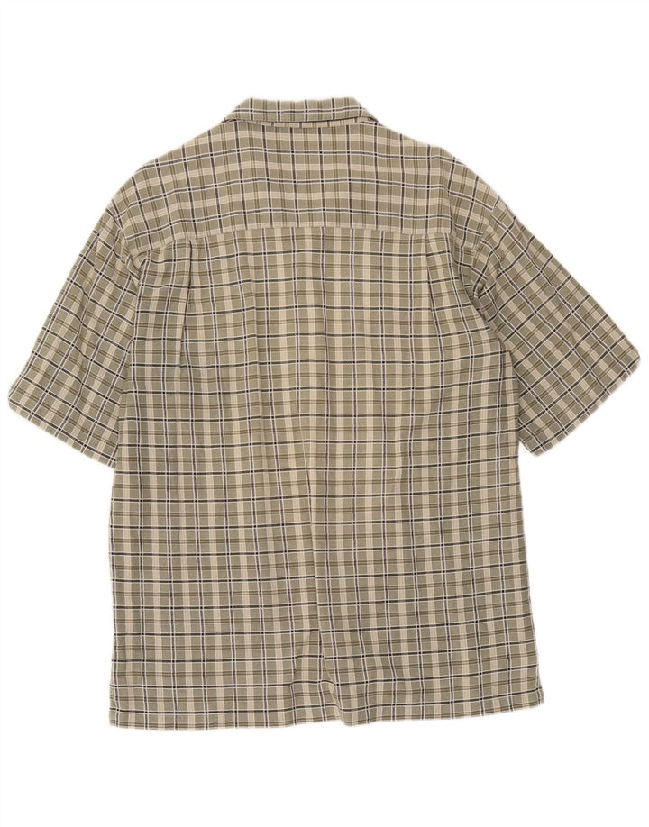Columbia Chemise à Manches Courtes Homme Kaki Moyen à Carreaux Coton