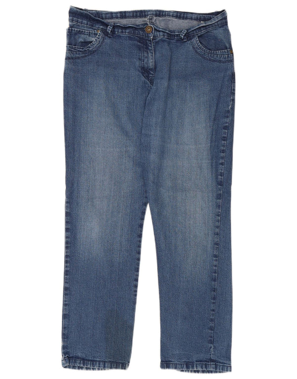 Marks & Spencer Jean droit pour homme UK 16 Large W34 L27 Bleu Coton