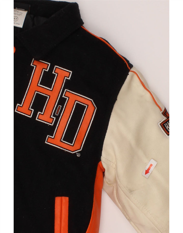 Veste Varsity Graphique Harley Davidson Garçon 3-4 Ans Bleu Marine Colorblock