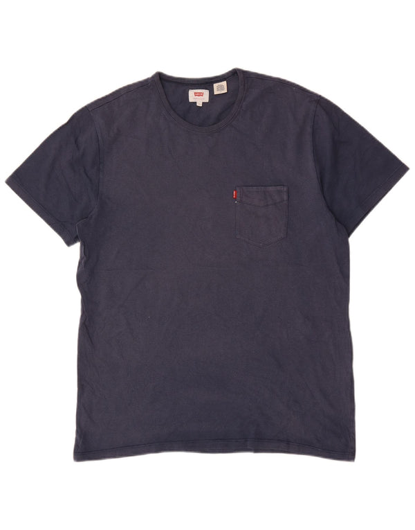 Levi's T-Shirt Homme Bleu Marine Large Coton