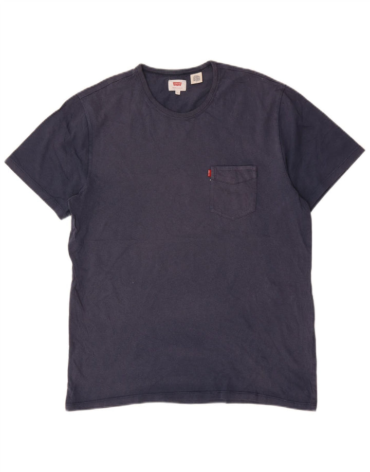 Levi's T-Shirt Homme Bleu Marine Large Coton