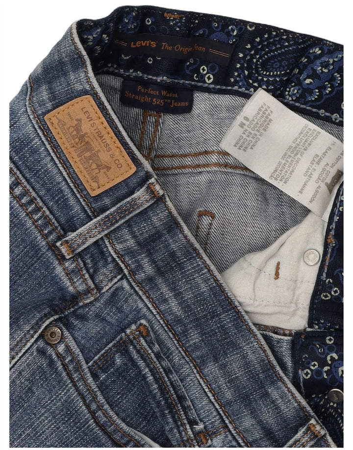 LEVI'S Jean droit 525 pour femme US 6 Medium W28 L31 Bleu Coton
