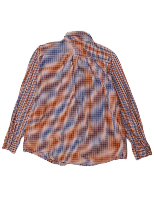 Chaps Chemise Flanelle Homme XL Bleu Vichy Coton