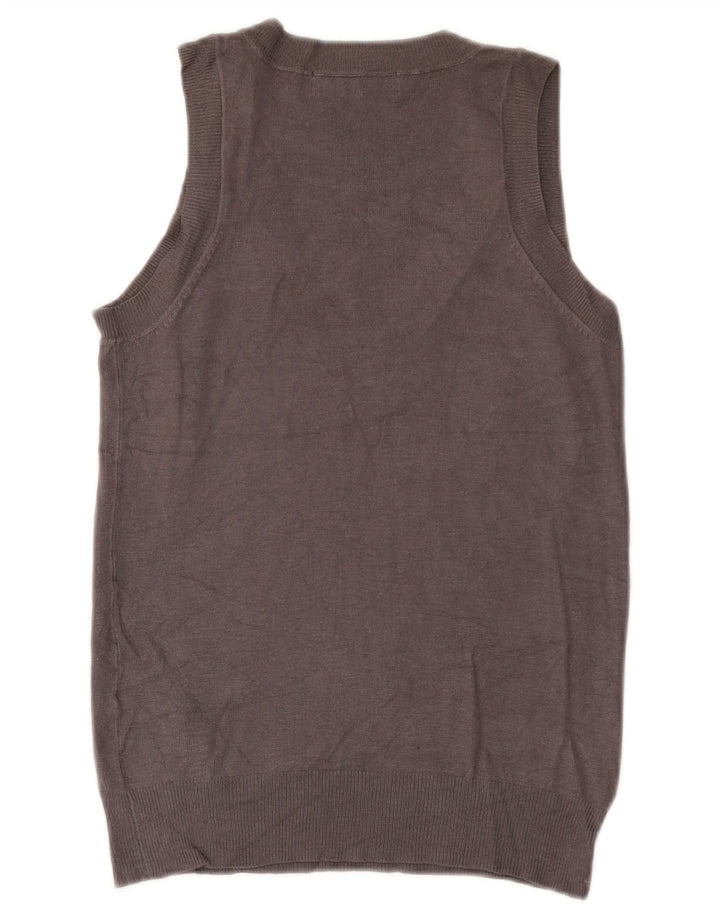 Zara Femme Débardeur UK 12 Gris Moyen Viscose