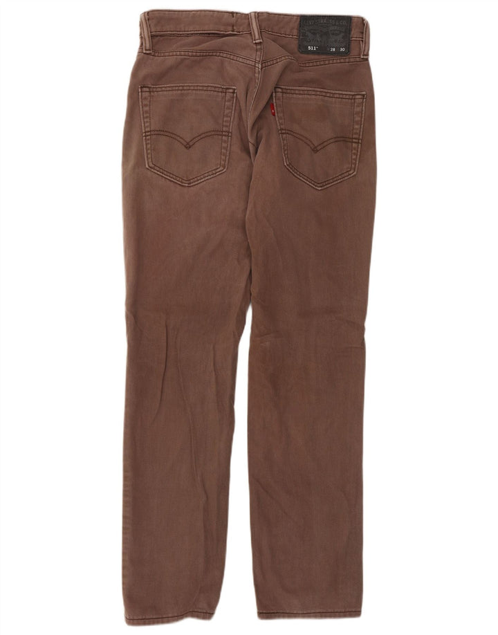 Levi's Jean Slim 511 Homme W28 L30 Marron Coton