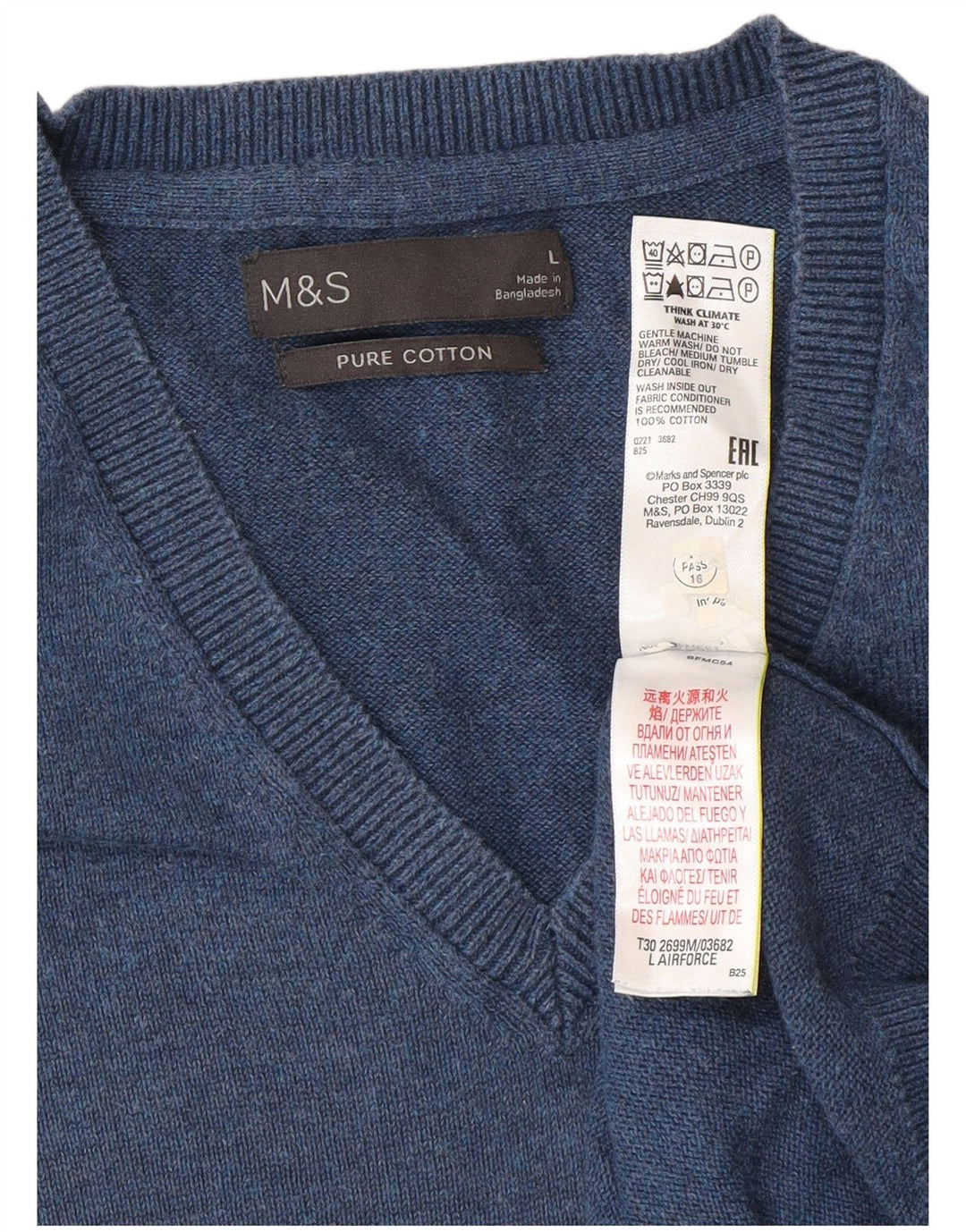 Marks & Spencer Débardeur pour homme en coton bleu marine Taille L