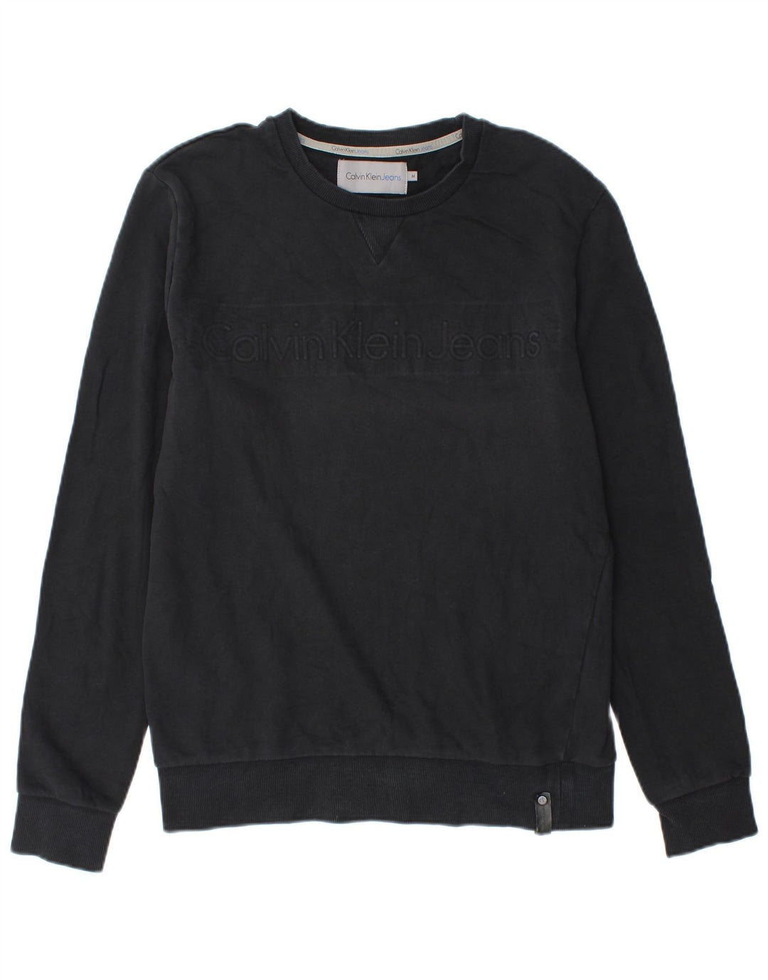 Calvin Klein Jeans Sweat-Shirt Graphique Homme Noir Moyen Coton