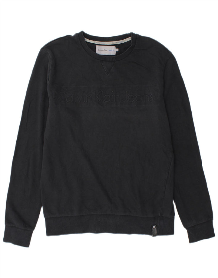 Calvin Klein Jeans Sweat-Shirt Graphique Homme Noir Moyen Coton