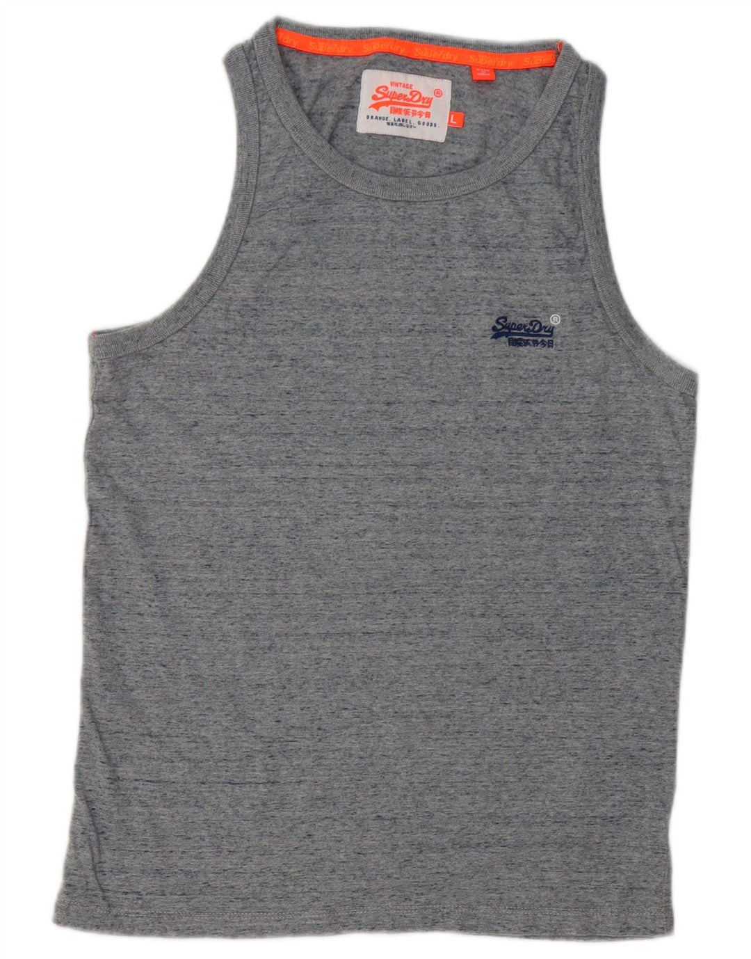 SUPERDRY Débardeur Homme Large Gris Moucheté Coton