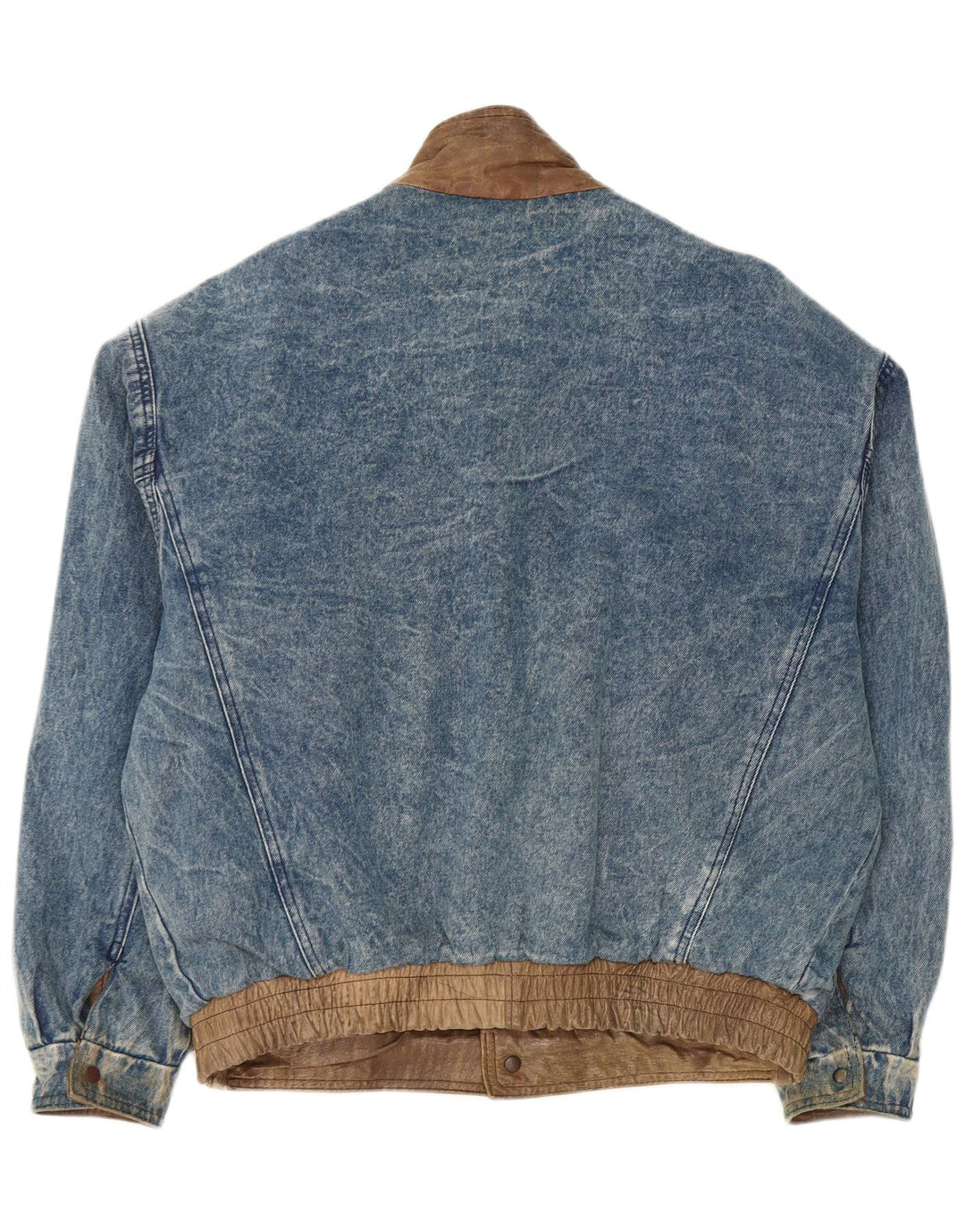 Veste en denim réversible homme vintage IT 50 Grand cuir bleu