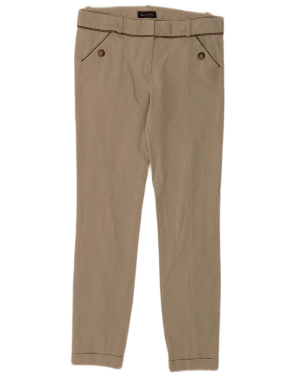 Massimo Dutti Pantalon décontracté skinny pour femme EU 38 Small W28 L27 Beige