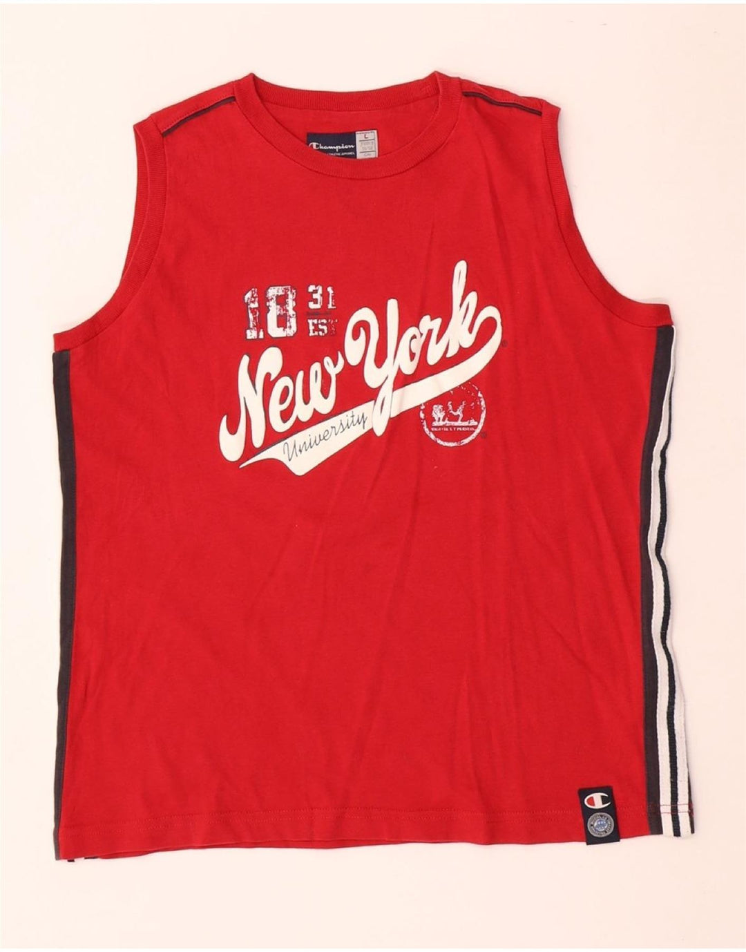 CHAMPION Débardeur Graphique Garçon 11-12 Ans Grand Rouge Colorblock Coton