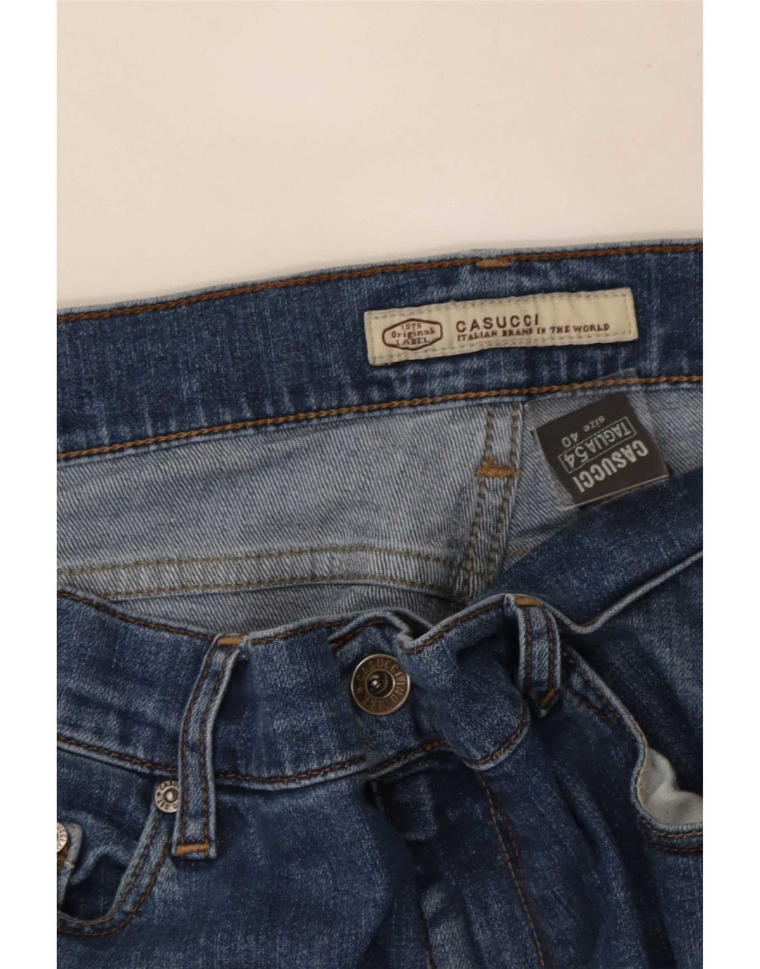 Casucci Jean droit homme W40 L32 bleu coton