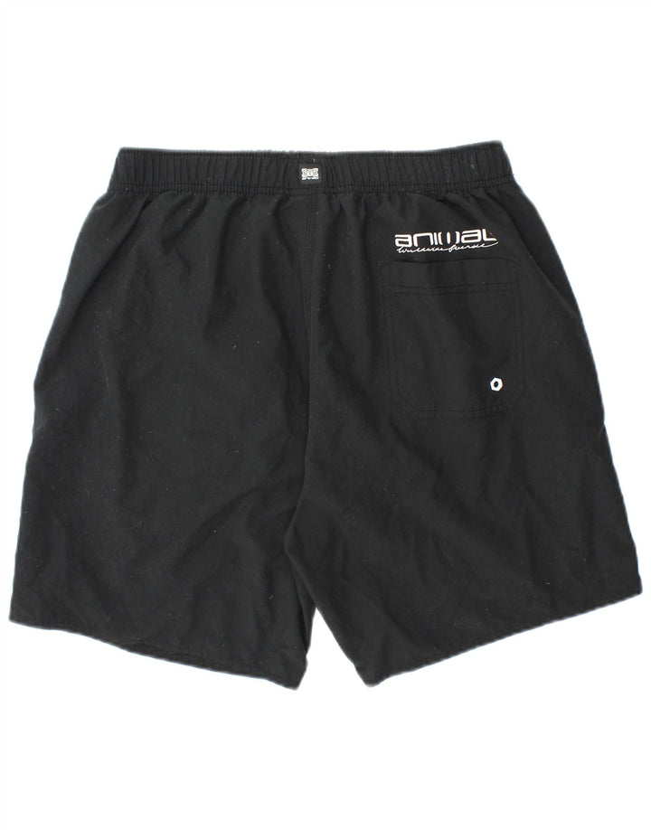 ANIMAL Short de Bain Graphique Homme Grand Noir Polyester