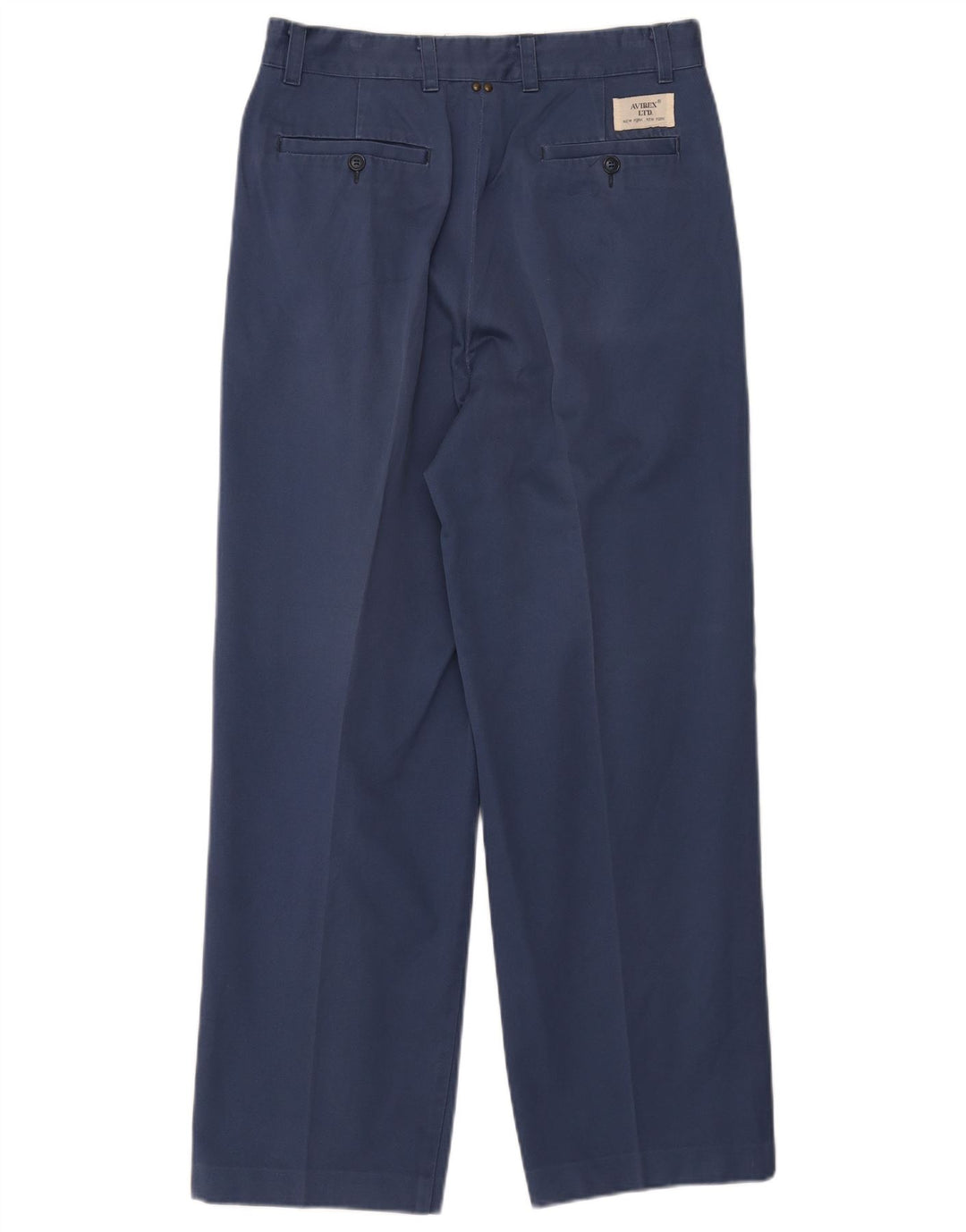 AVIREX Pantalon Chino Homme W32 L29 Bleu Coton
