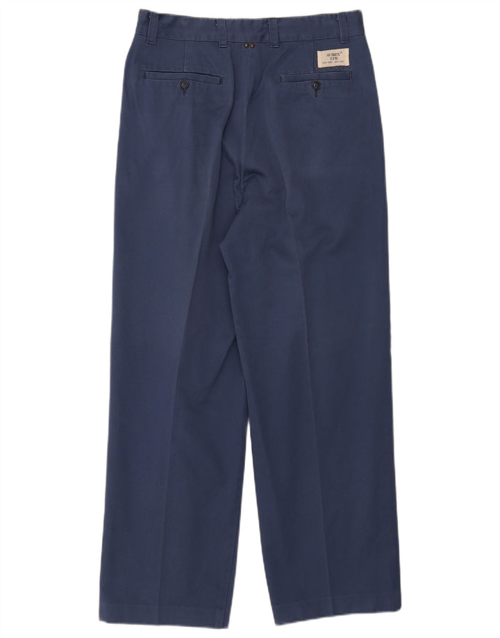 AVIREX Pantalon Chino Homme W32 L29 Bleu Coton
