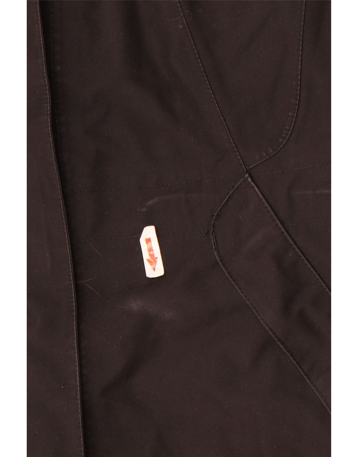 Jack Wolfskin Manteau coupe-vent à capuche pour femme UK 16 Large Noir Polyester