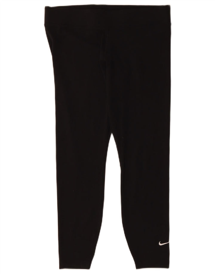 Nike Leggings Femme UK 14 Large Noir Coton