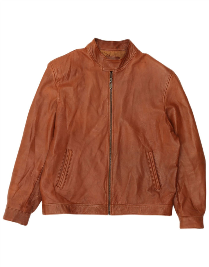 Veste en cuir Bomber homme vintage UK 42 XL Marron