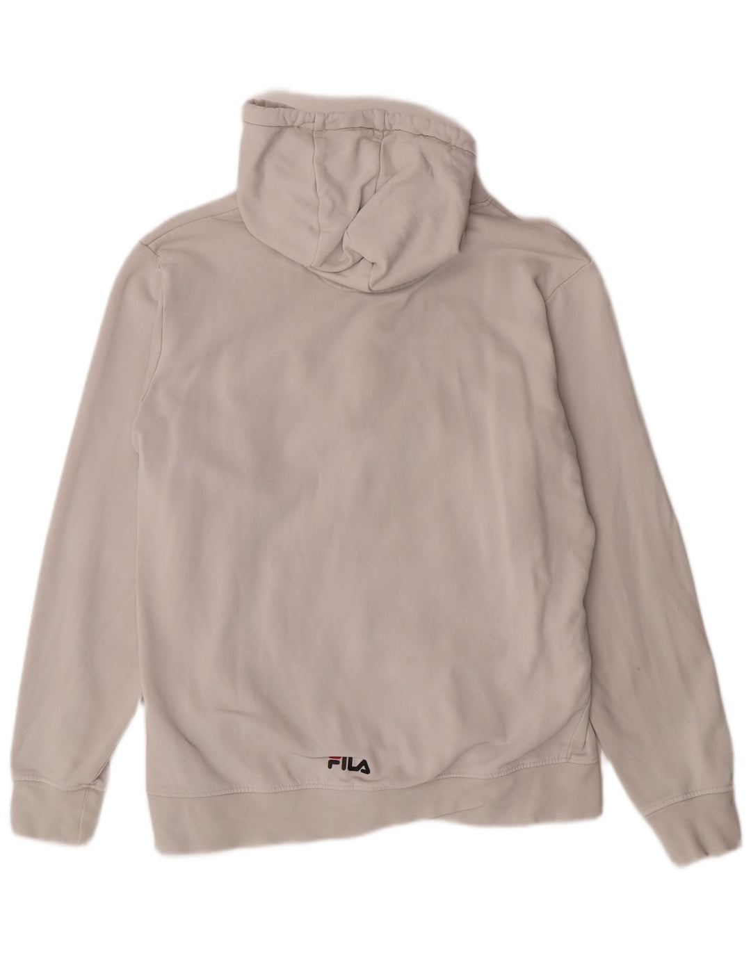 FILA Pull à capuche graphique XL homme blanc coton