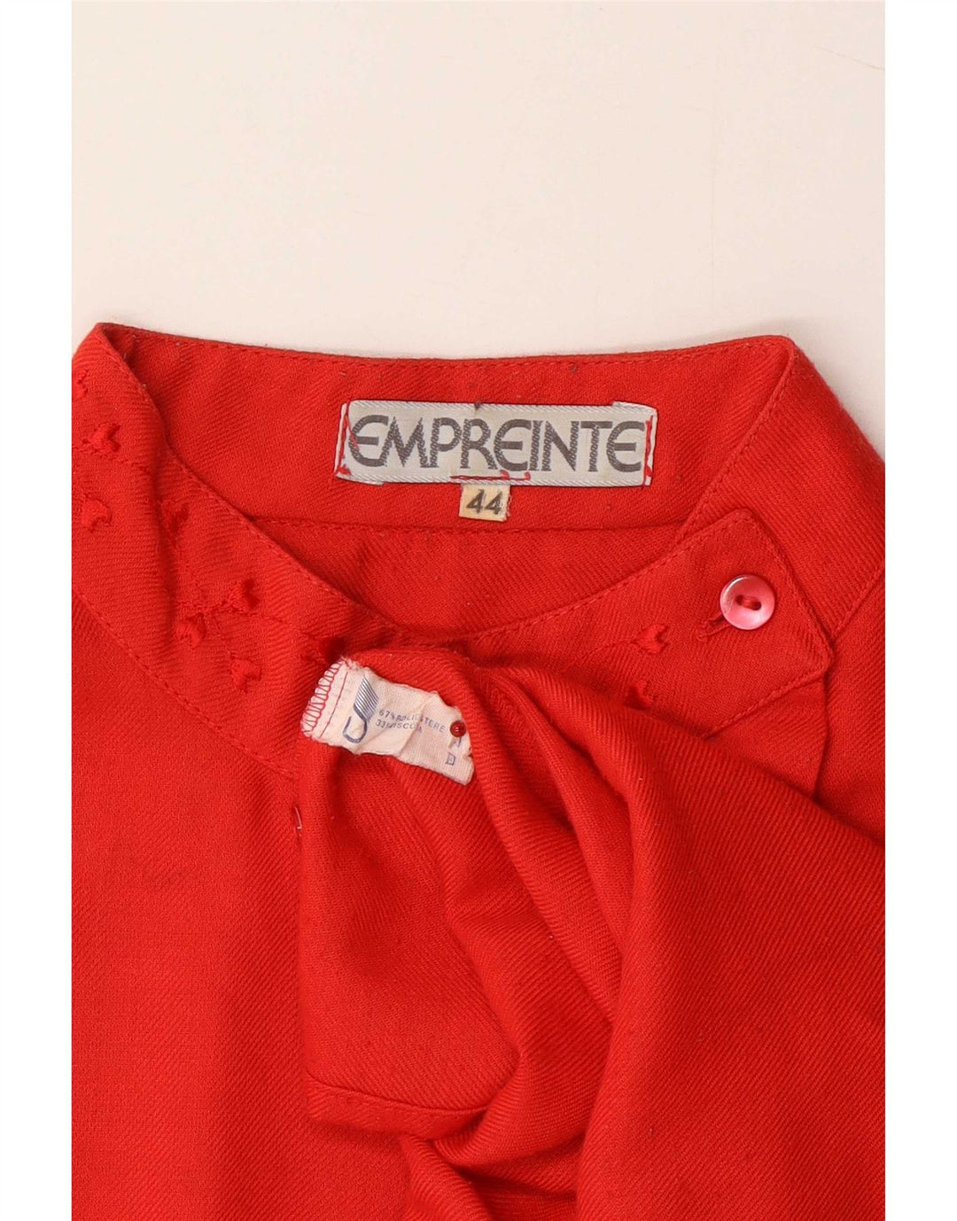 Chemisier chemise femme vintage IT 44 Polyester rouge moyen