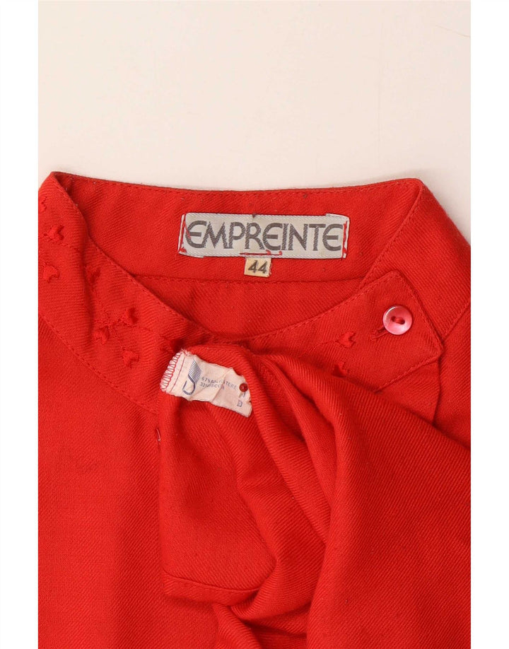 Chemisier chemise femme vintage IT 44 Polyester rouge moyen