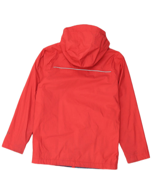 COLUMBIA Veste de pluie à capuche pour femme UK 12 Medium Rouge Nylon