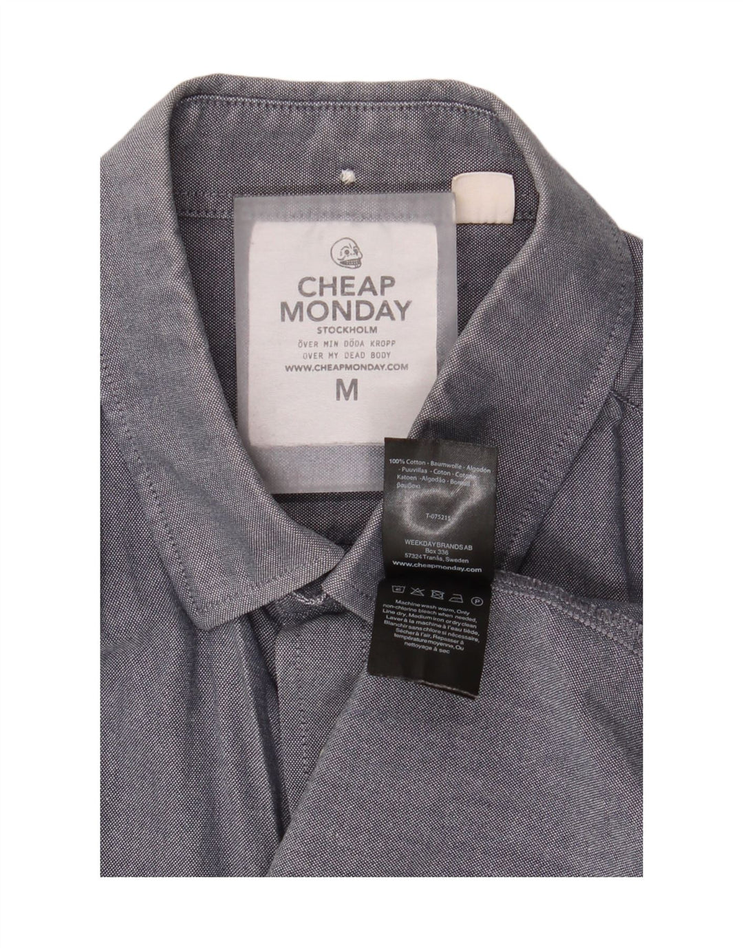 Cheap Monday Chemise Homme Gris Moyen Coton