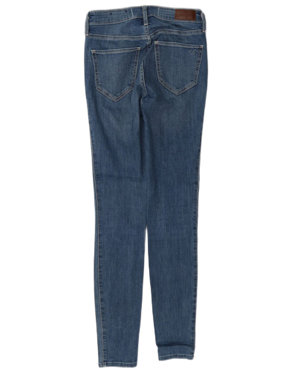 Hollister Jean super skinny taille haute pour femme US 0 XS W24 L29 Coton bleu