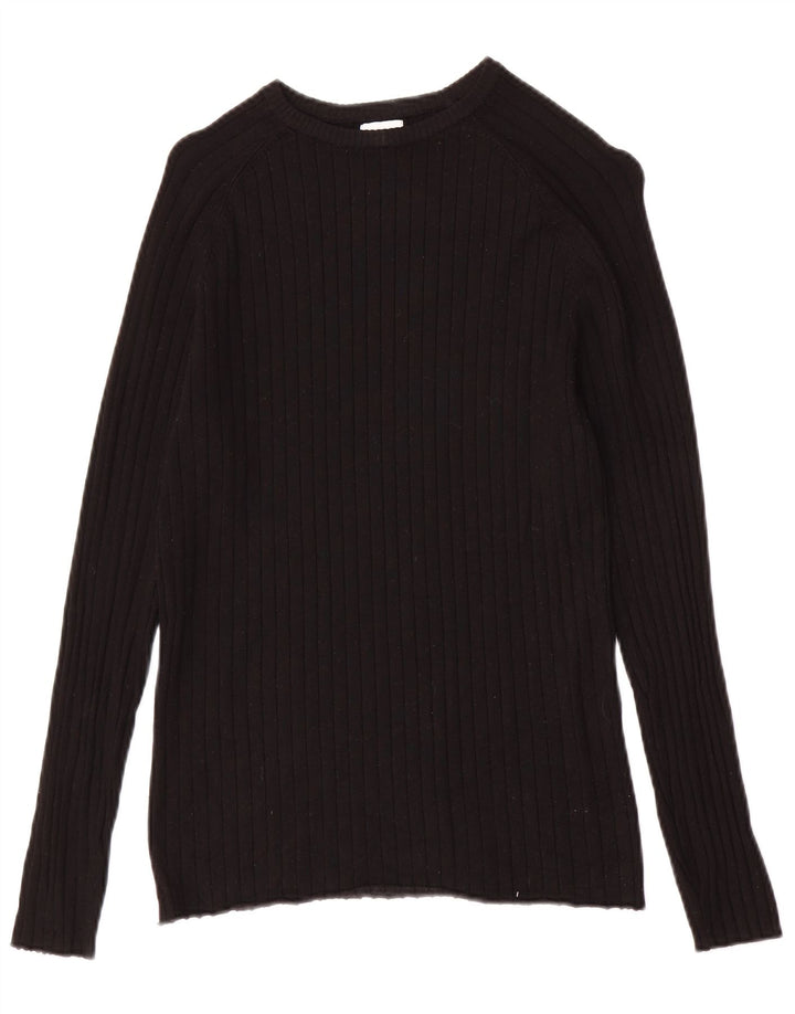 Zara Homme Pull Col Bateau Petit Noir Viscose