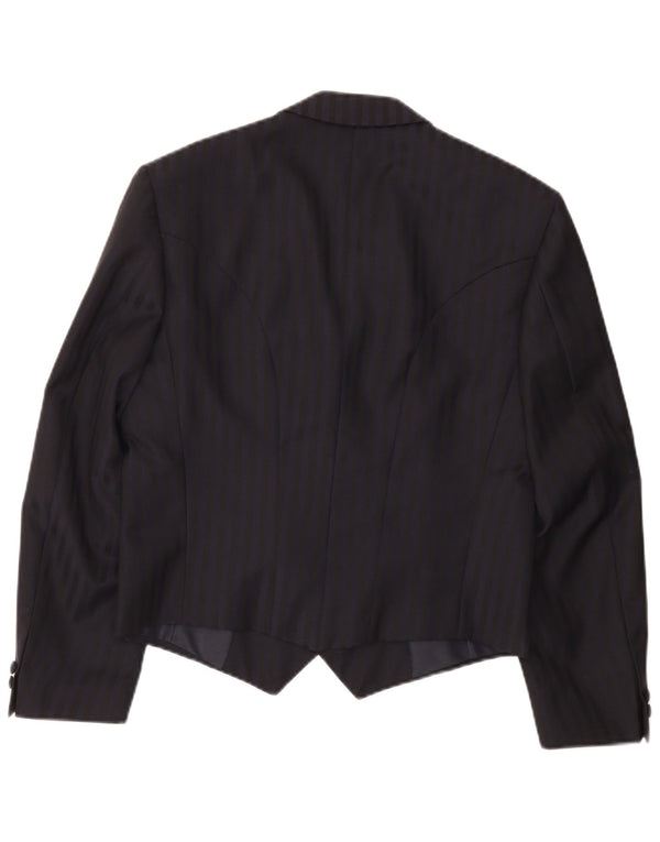 Wilvorst Veste Blazer Double Boutonnage Homme UK 36 Petit Bleu Marine Rayé