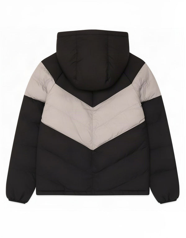 Nike Veste matelassée à capuche pour garçon 13-14 ans XL Noir Colorblock Polyester