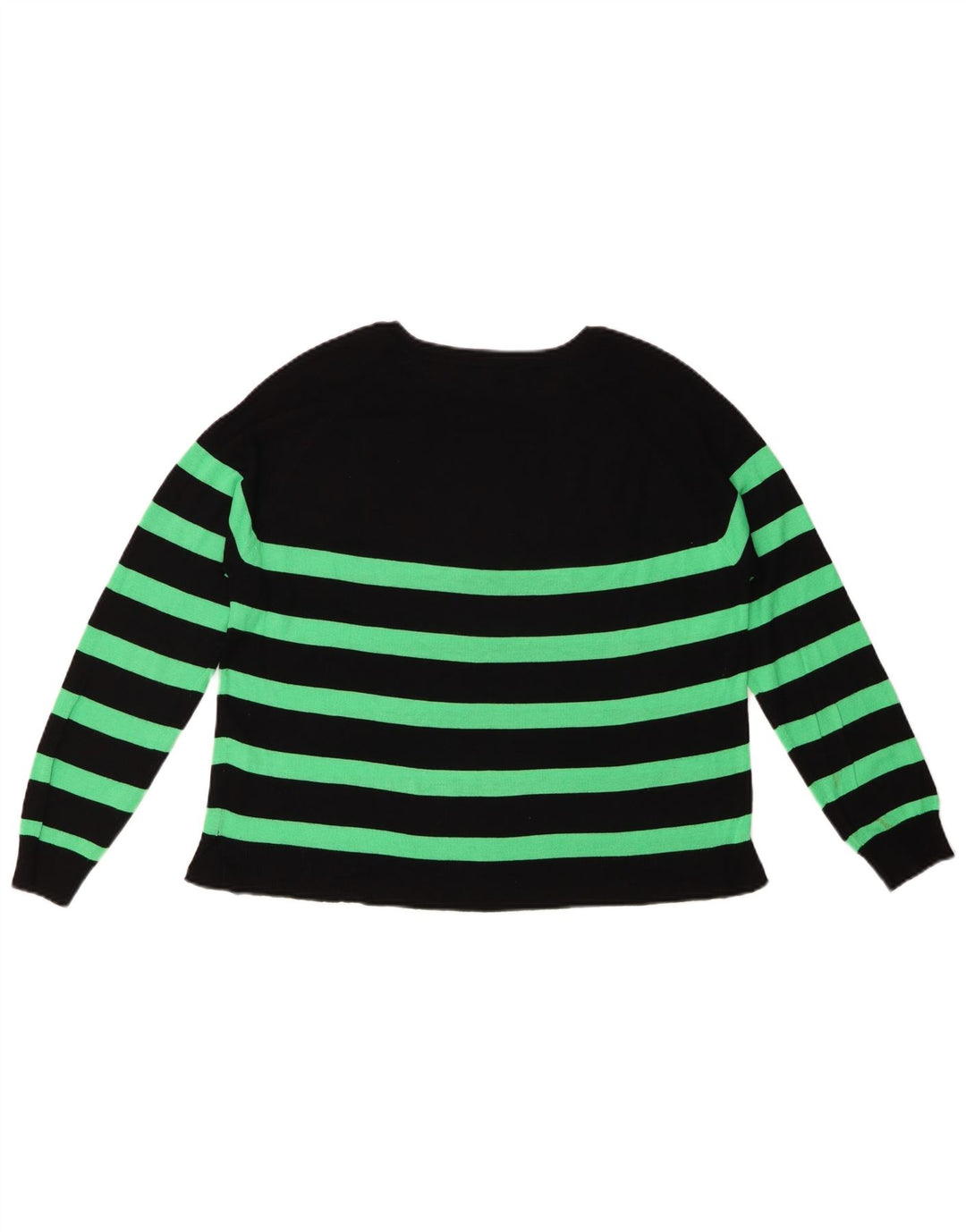 Zara Pull col bateau pour femme UK 10 Petite viscose rayée noire