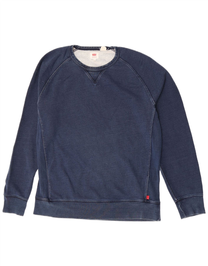 Levi's Sweatshirt Jumper Large Bleu Marine Coton Homme