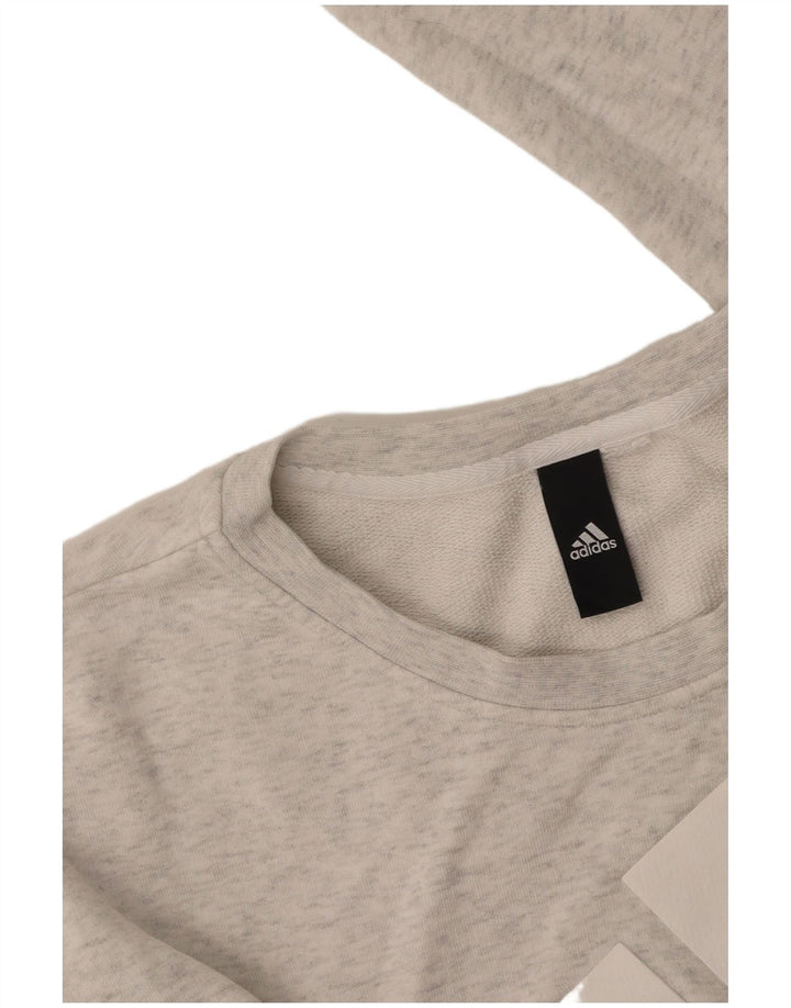 ADIDAS Sweat-shirt graphique pour femme UK 16 Large Gris