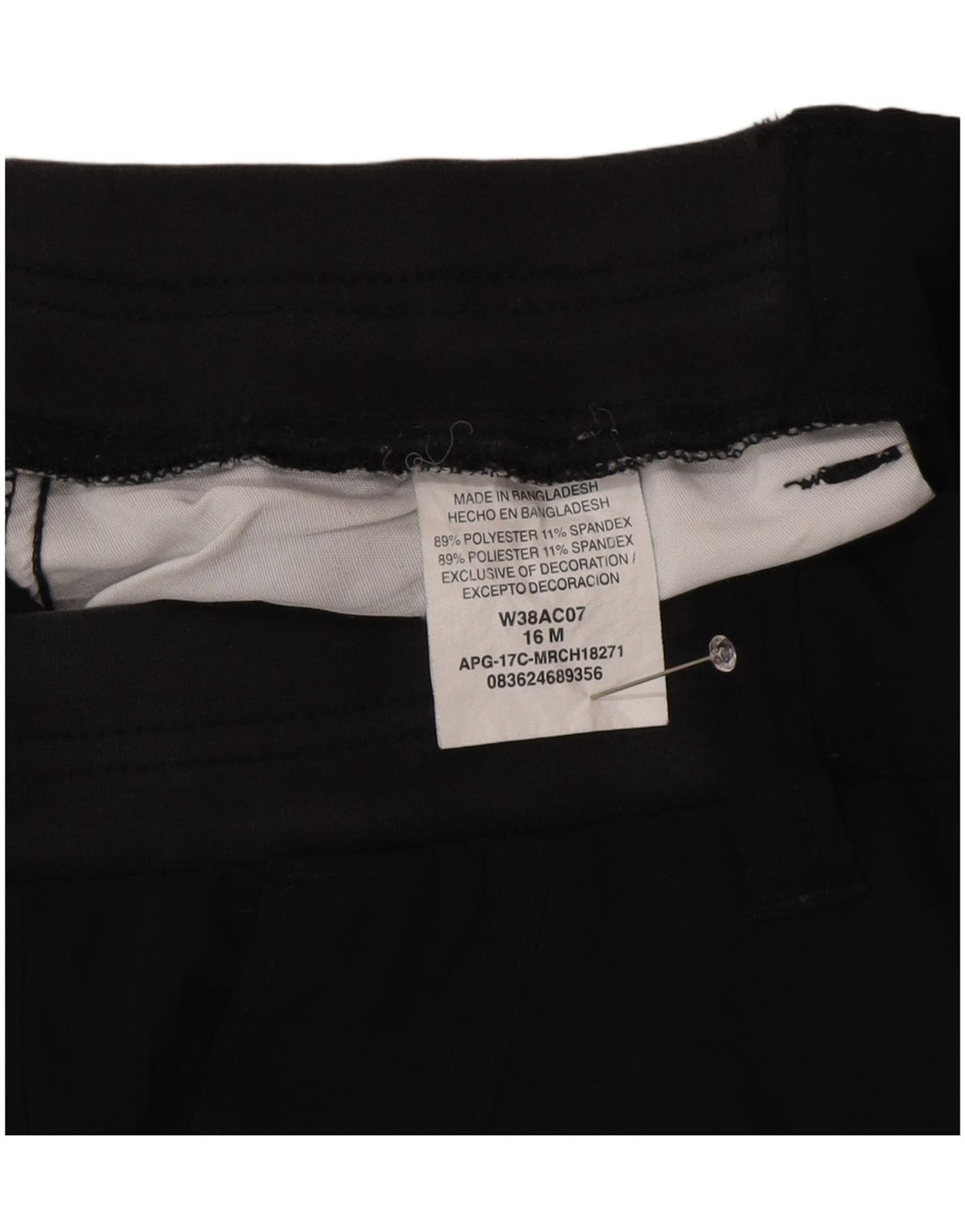 Lee Raiders Cargo Capri Pantalon US 16 2XL W34 L20 Noir Polyester