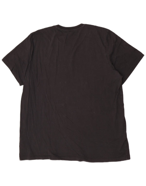 Adidas Mens Regular Graphic T-Shirt Top 2XL Coton Noir