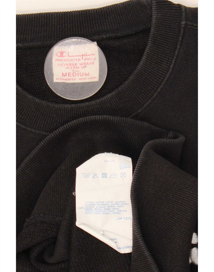 Champion Reverse Weave Graphic Sweatshirt Pull Homme Noir Moyen Coton