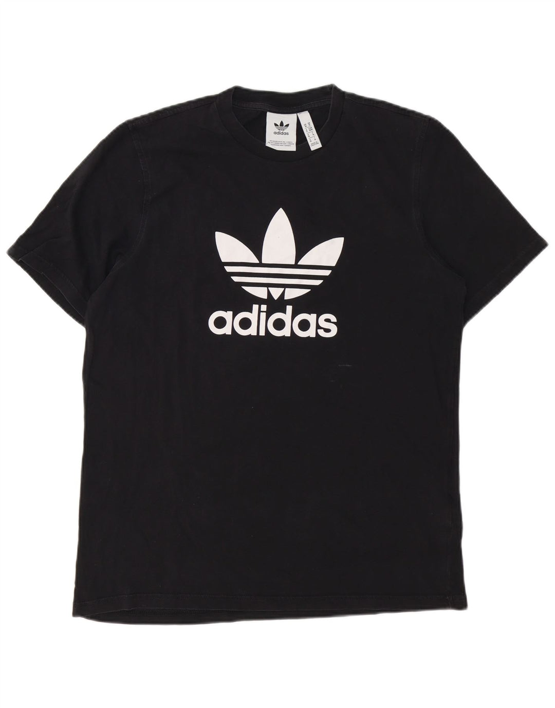 ADIDAS T-shirt graphique pour homme en coton noir moyen